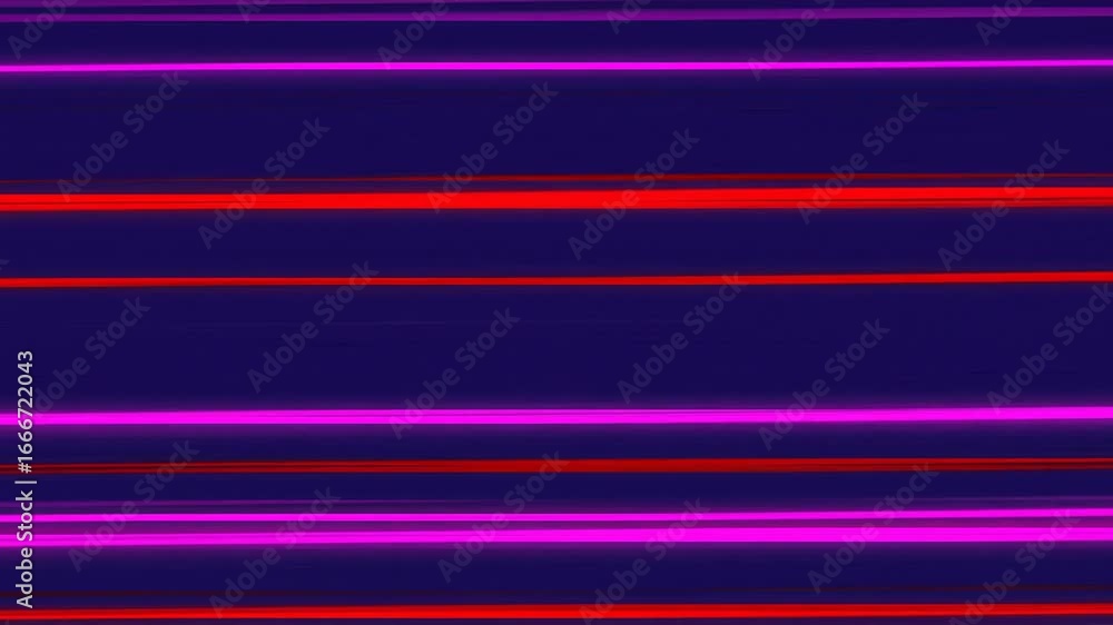 Aufkleber abstract motion background of red and purple horizontal glowing lines on dark background visual pres