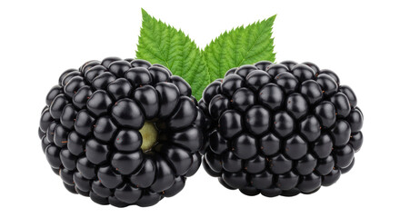 Isolated Two blackberries