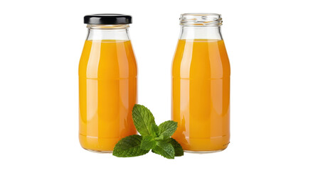 Isolated Mango Juice Bottles