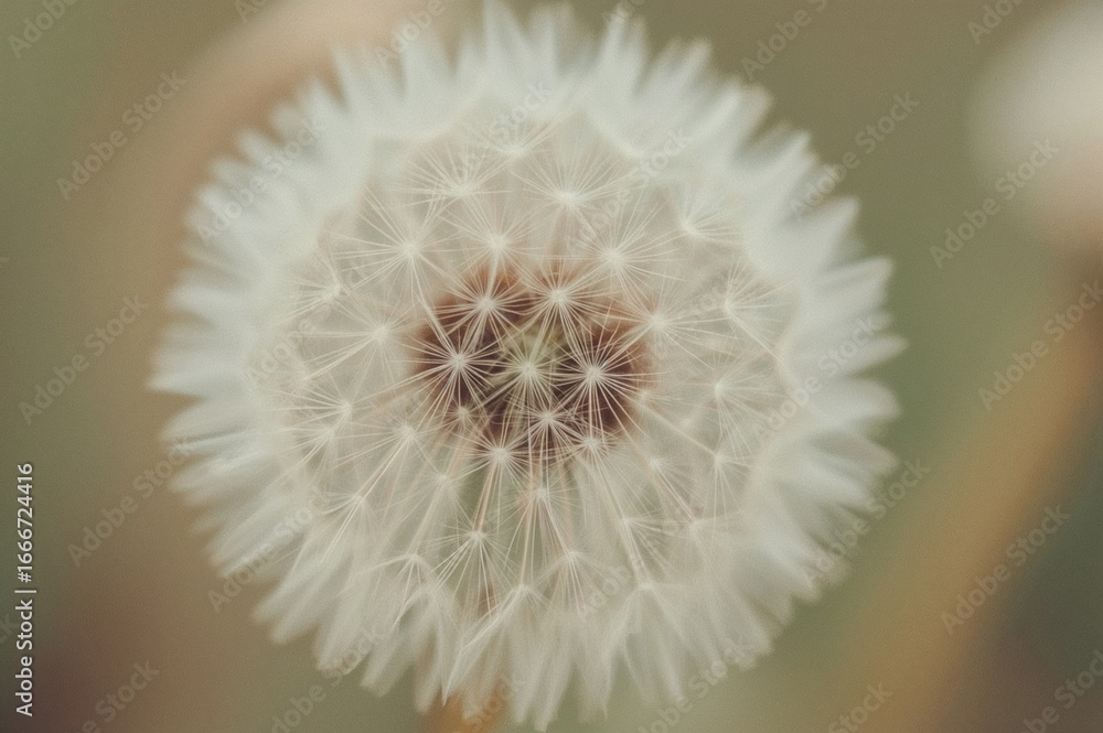 Canvas Prints close-up of dandelion seeds with a soft vintage effect