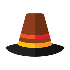 Pilgrim hat isolated on white
