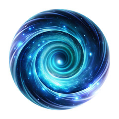 Cosmic Swirl Sphere with Stars