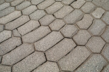 Detailed View of Six-Sided Paving Stones