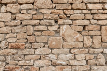 Fototapeta premium Close-up View of Incomplete Masonry Wall