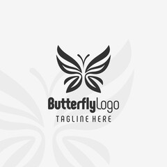 Simple Butterfly Ink Logo Design