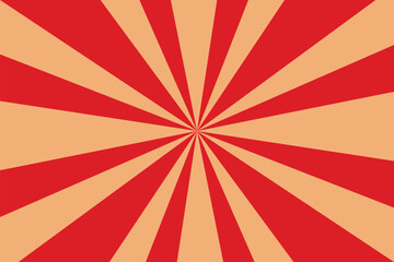 Abstract circus retro rays sunbeam burst background red and orange vector illustration template for backdrop web banner poster © c_atta