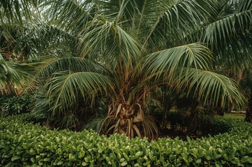 Obraz premium Tropical sprout backdrop for wallpapers, depicting lush greenery and vibrant summer vibes