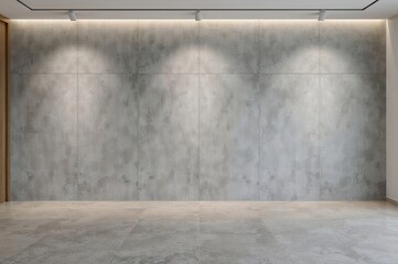 Decorative concrete wall in a meeting space
