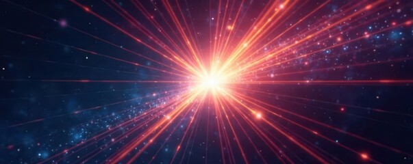 Fototapeta premium Bright rays burst from a central point, creating a starburst effect , effect, sparkle, radiant