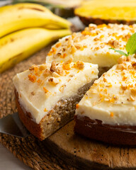 Hummingbird cake is a banana and pineapple-based cake typical of the cuisine of the southern United States.