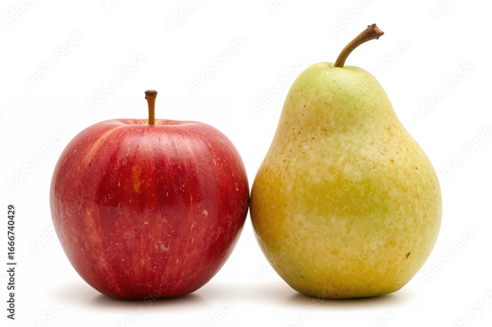 Aufkleber comparing apples and pears while supporting each other