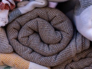 Fototapeta premium colorful towels sold in store