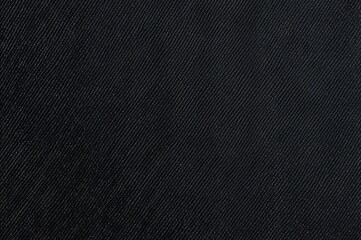 Black ribbed denim fabric texture