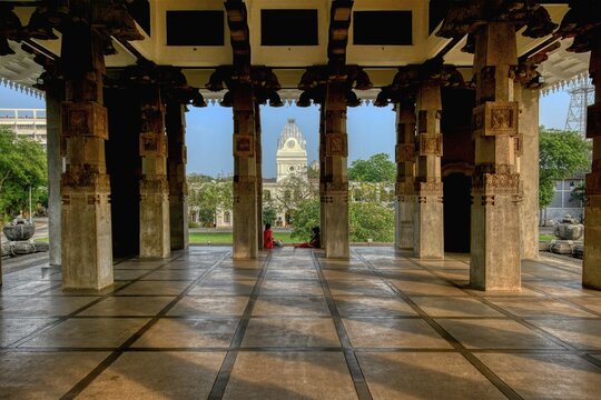Independence Memorial Hall in Cinnamon Gardens, Colonnade, Colombo, Sri Lanka