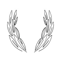 Minimalist Laurel Frame for Certificate and Award Design