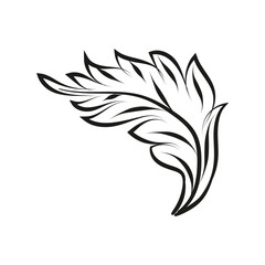 Fototapeta premium Decorative floral vector ornament on white background