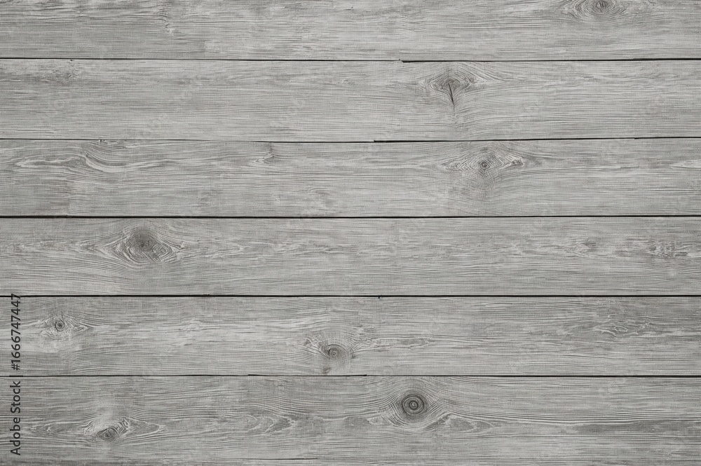 Poster close-up view of gray wooden boards arranged horizontally with gaps between them. wood grain texture