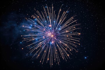 Fototapeta premium Fireworks Display in Deep Shades