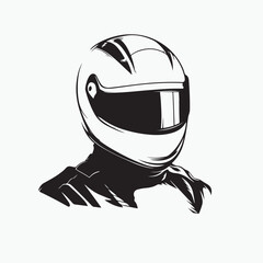 black and white helmet