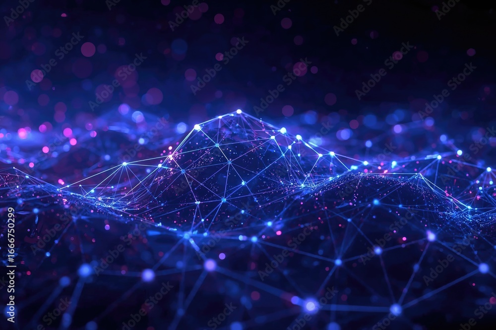 Poster concept of communication networks. abstract backdrop.