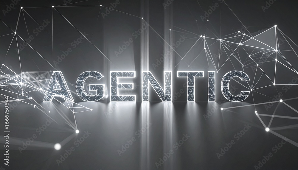 Poster minimalist ai design with glowing 