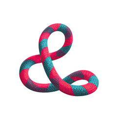 Fototapeta premium Abstract twisted letter