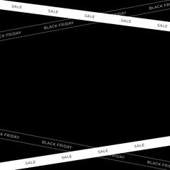 Black friday sale banner. Ribbon banner black friday