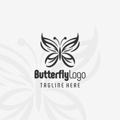 Modern Butterfly Power Logo Design