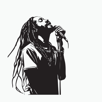 reggae singer with microphone