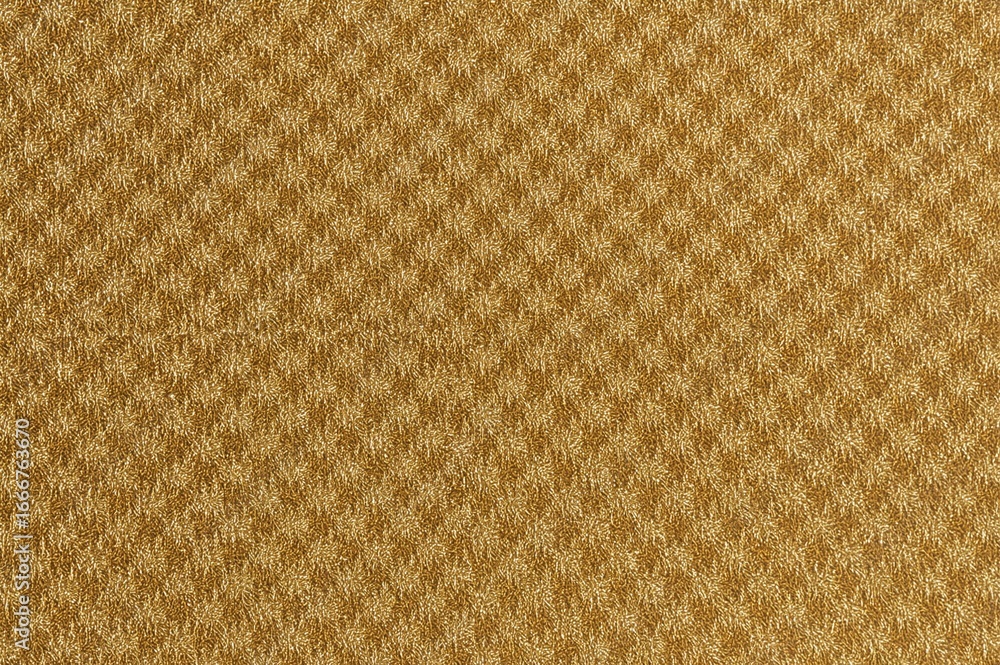 Aufkleber detailed view of metallic gold mesh textile with abstract pattern and seamless design