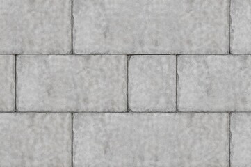 Fototapeta premium Gray concrete paving blocks with textured pattern for flooring and road construction