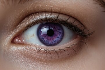 Detailed colored close-up of a human eye