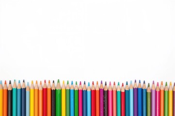 Background featuring colored pencils.