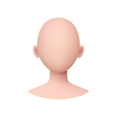 Empty profile picture or user avatar. Vector 3d style, isolated unknown character, mannequin for man or woman. Dummy personage for social media account, metaverse and personalizing emojis
