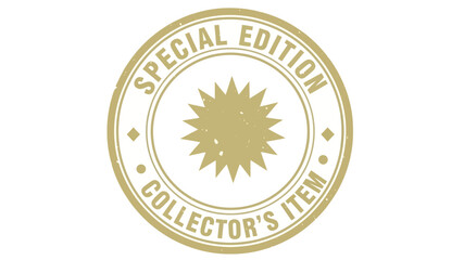 Special Edition Collector's Item Vintage-Style Circular Stamp with Star Burst Design