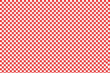 Checkered pattern, red polka dots