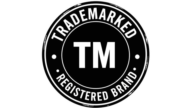 Exclusive brand protection emblem symbolizing intellectual property rights and registered identity, a conceptual graphic for business integrity and market recognition