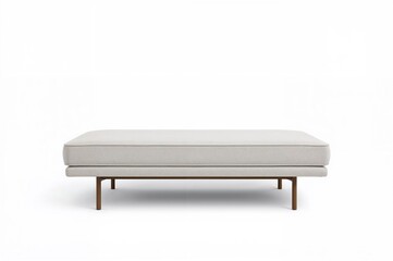 Single bed set against a white background with clipping path