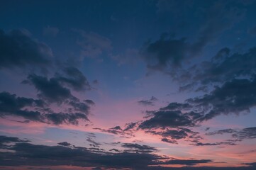 Gorgeous dusk sky during evening hours backdrop