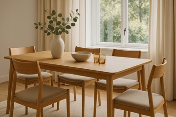 Minimalist dining room elegance.