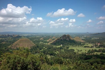 Fototapeta premium The Chocolate Hills: A Unique Geological Wonder on a Tropical Island