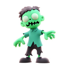 Obraz premium Cartoon zombie character with a playful design