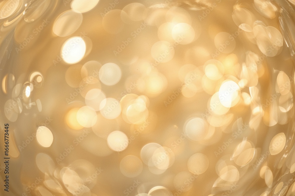 Aufkleber abstract golden bokeh lights with circular pattern and festive texture