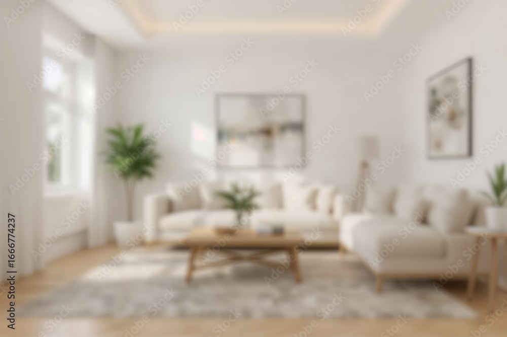 Poster softly lit abstract living space with blurred effect for background use