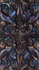 Intricate, symmetrical, ornate design