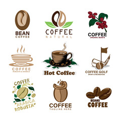 Coffee Shop Logos Diverse Collection of Designs for Cafes, Businesses, and Branding