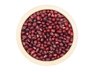 Dried Adzuki Red Beans Organic Healthy Food in Wooden Bowl