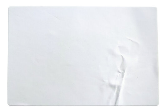 Transparent png of white rectangular paper sticker label.