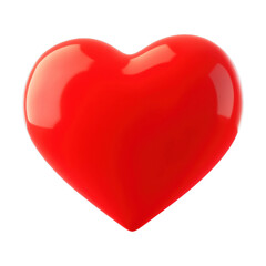 Fototapeta premium Glossy red heart symbol on a black background