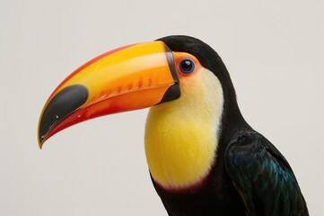 Naklejka premium Stunning close-up of a colorful toucan species